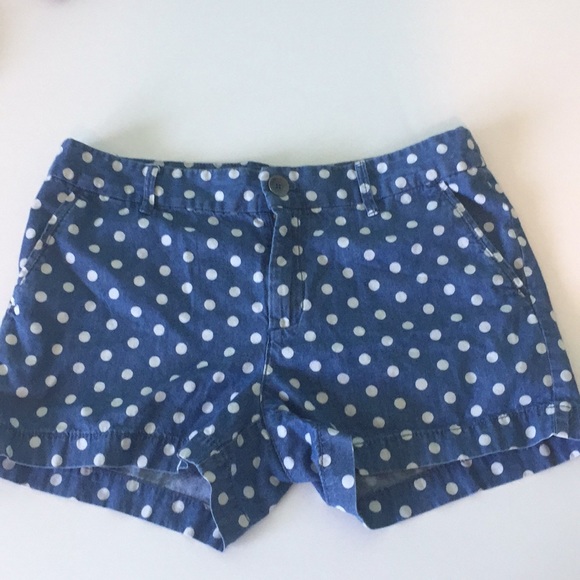 Pantaloncini Cachi Donna GAP In Puro Cotone Chambray Blu - Vita Alta, 5 Pollici - Foto 2